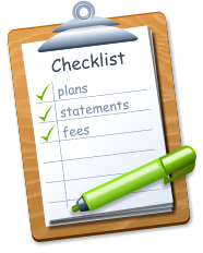 Checklist plans statements  fees